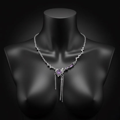 Amethyst Heart Necklace