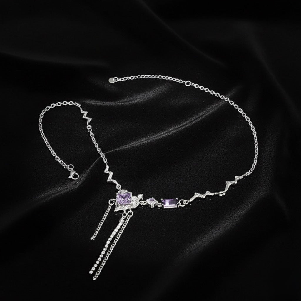 Amethyst Heart Necklace