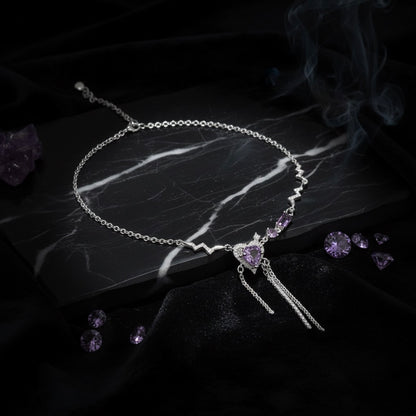 Amethyst Heart Necklace